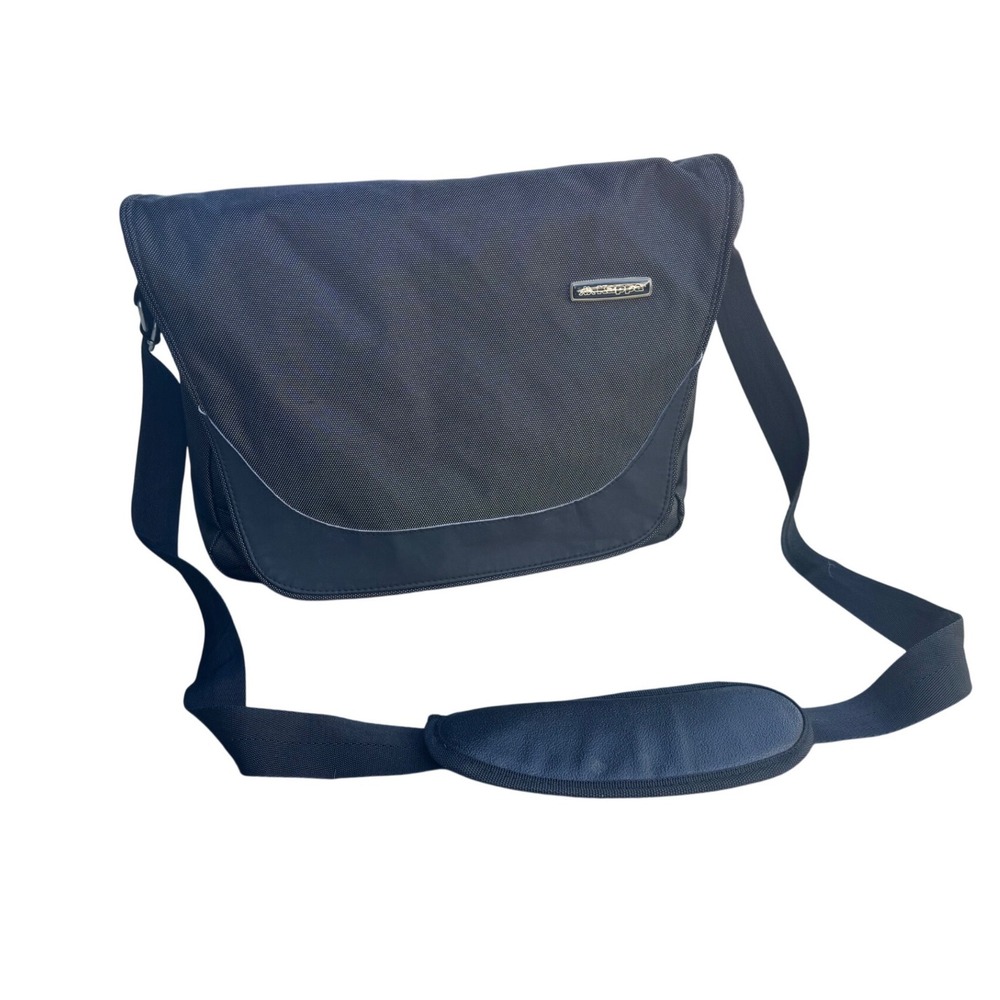 Kappa Mens Black Ballistic Nylon Messenger Laptop Bag Padded Strap Sportswear